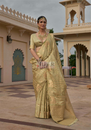Satin Banarasi Silk Saree with Jacquard Zari Weaving Work