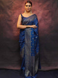 Banarasi Lichi Silk Saree With Jacquard Weaving Work