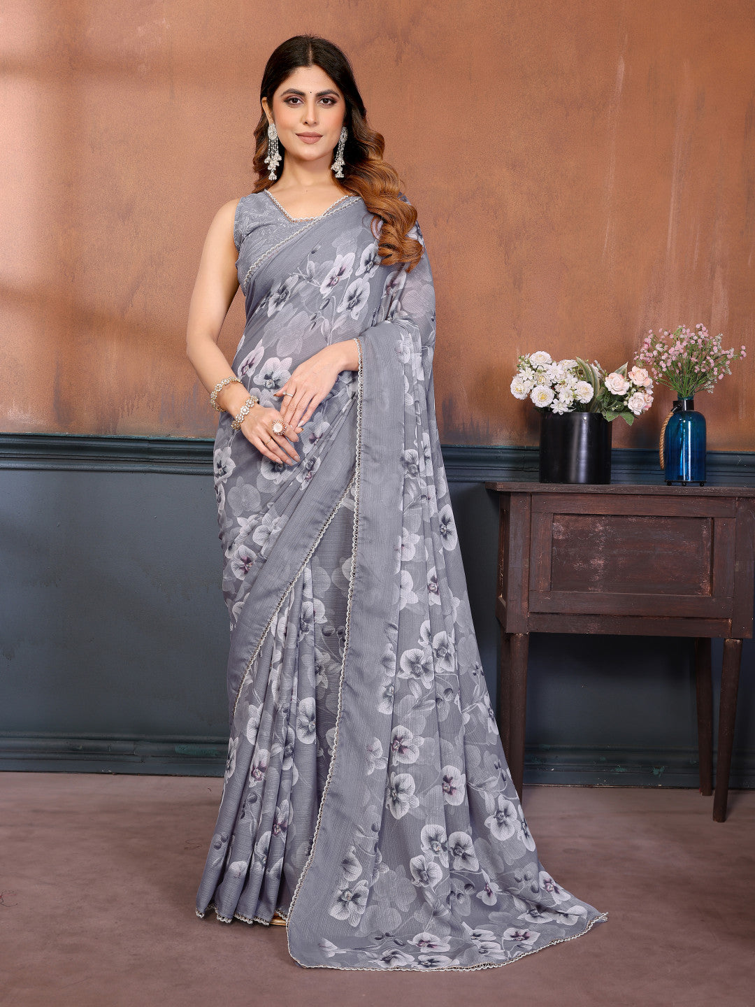 Soft Georgette Saree With Digital Printed Work