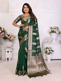 Fancy Organza Silk Banarasi Saree With Zari Weaving Work