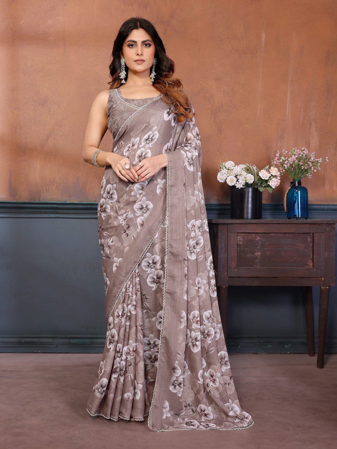 Soft Georgette Saree With Digital Printed Work