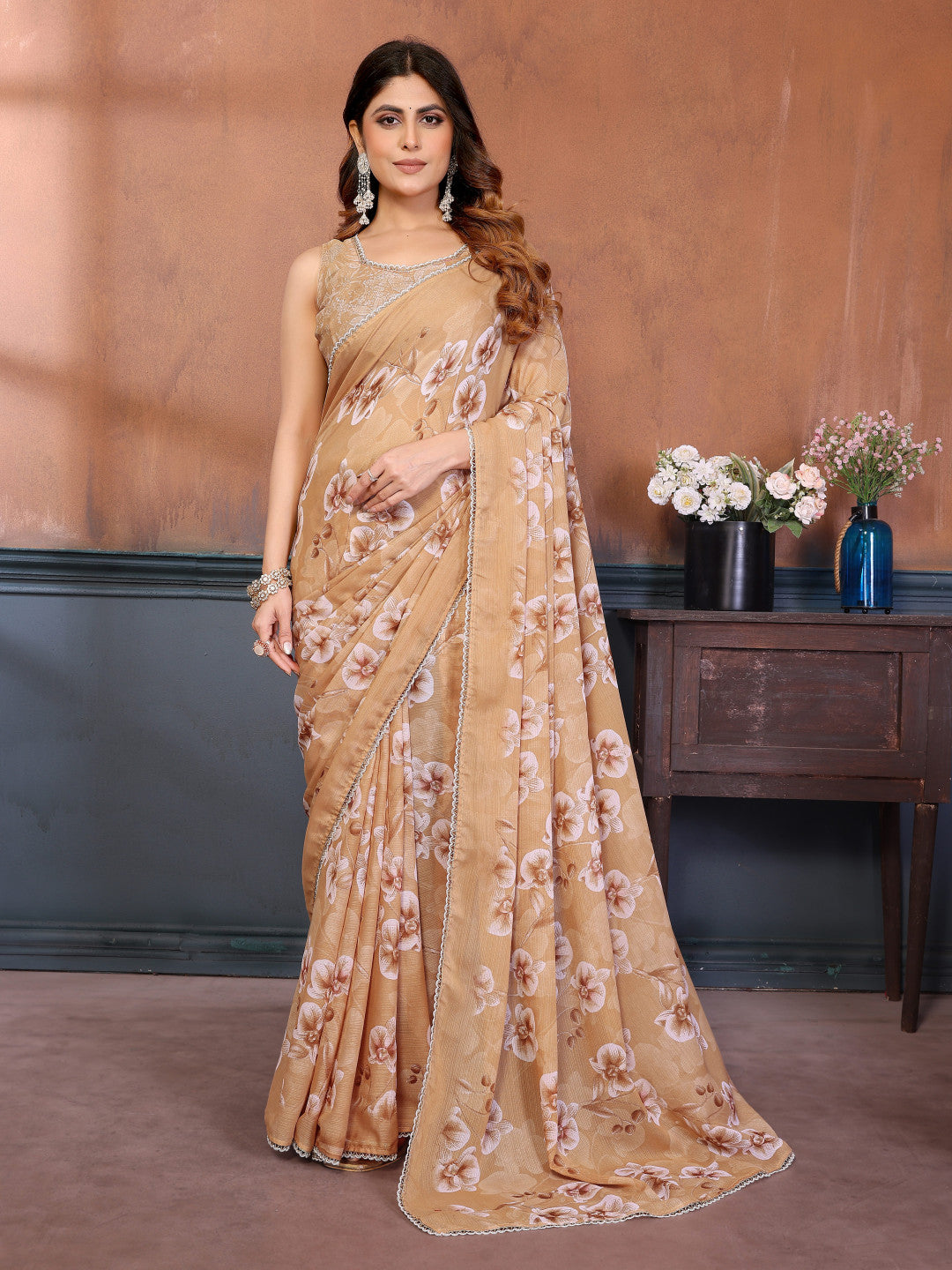 Soft Georgette Saree With Digital Printed Work
