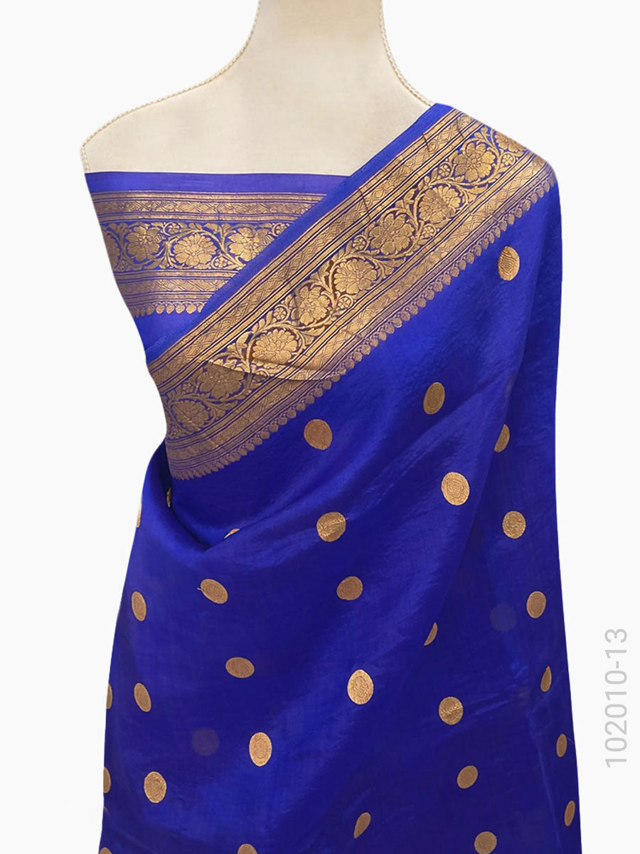 Kora Organza Zari Work Buta Banarasi Saree