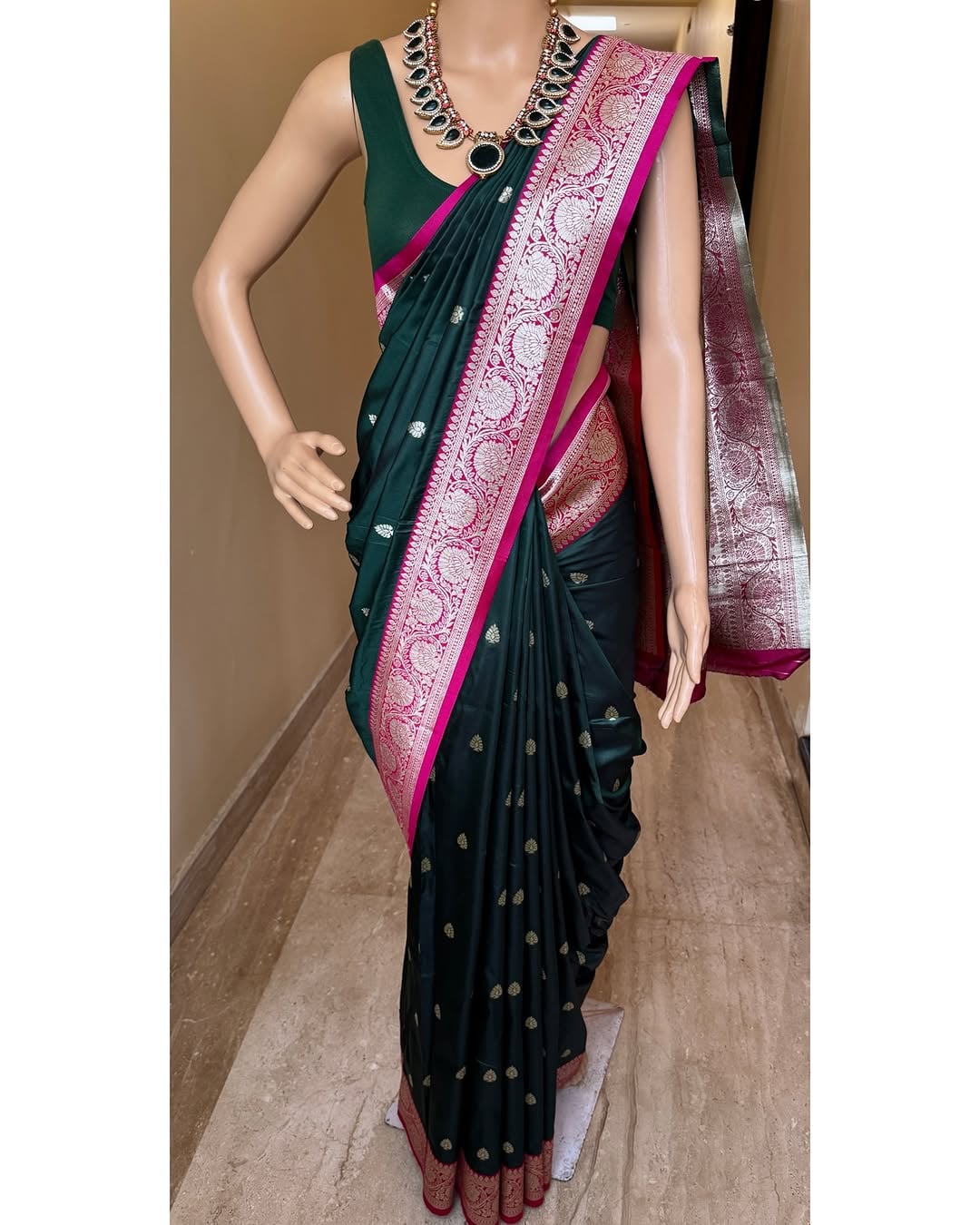 Premium Banarasi Silk Saree with Zari Weaving Work