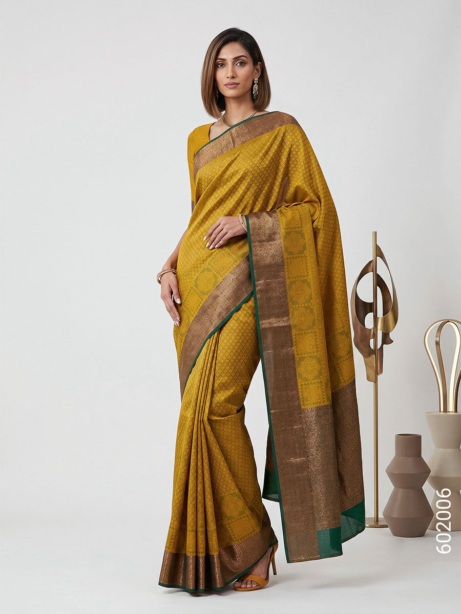 Gold Cotton Zari Work Banarasi Saree
