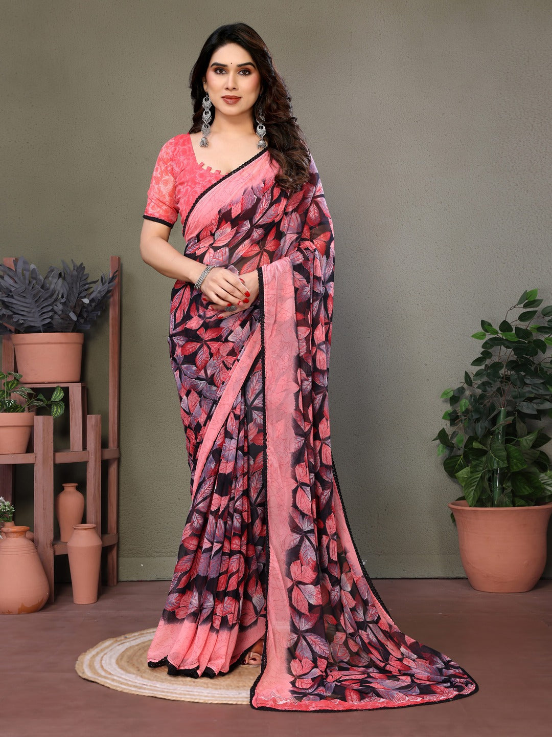 Chiffon Silk Saree With Digital Printed Work