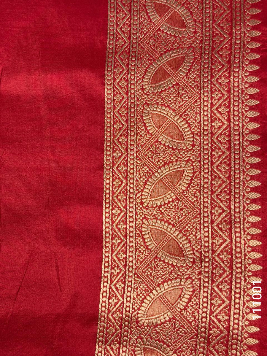 Katan Silk Zari Work Jaal Banarasi Saree